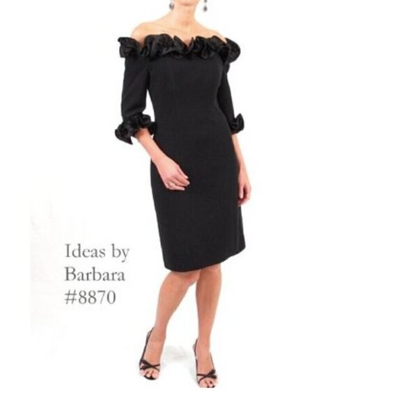 Ideas by Barbara Gown Style# 8870 Black Size M NWT - Picture 1 of 13